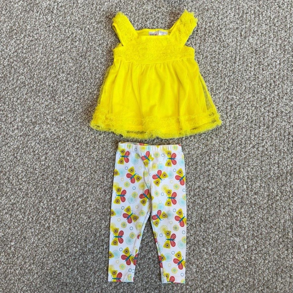 Kidgets Girls‎ Butterfly Outfit Set Size 12 Months
